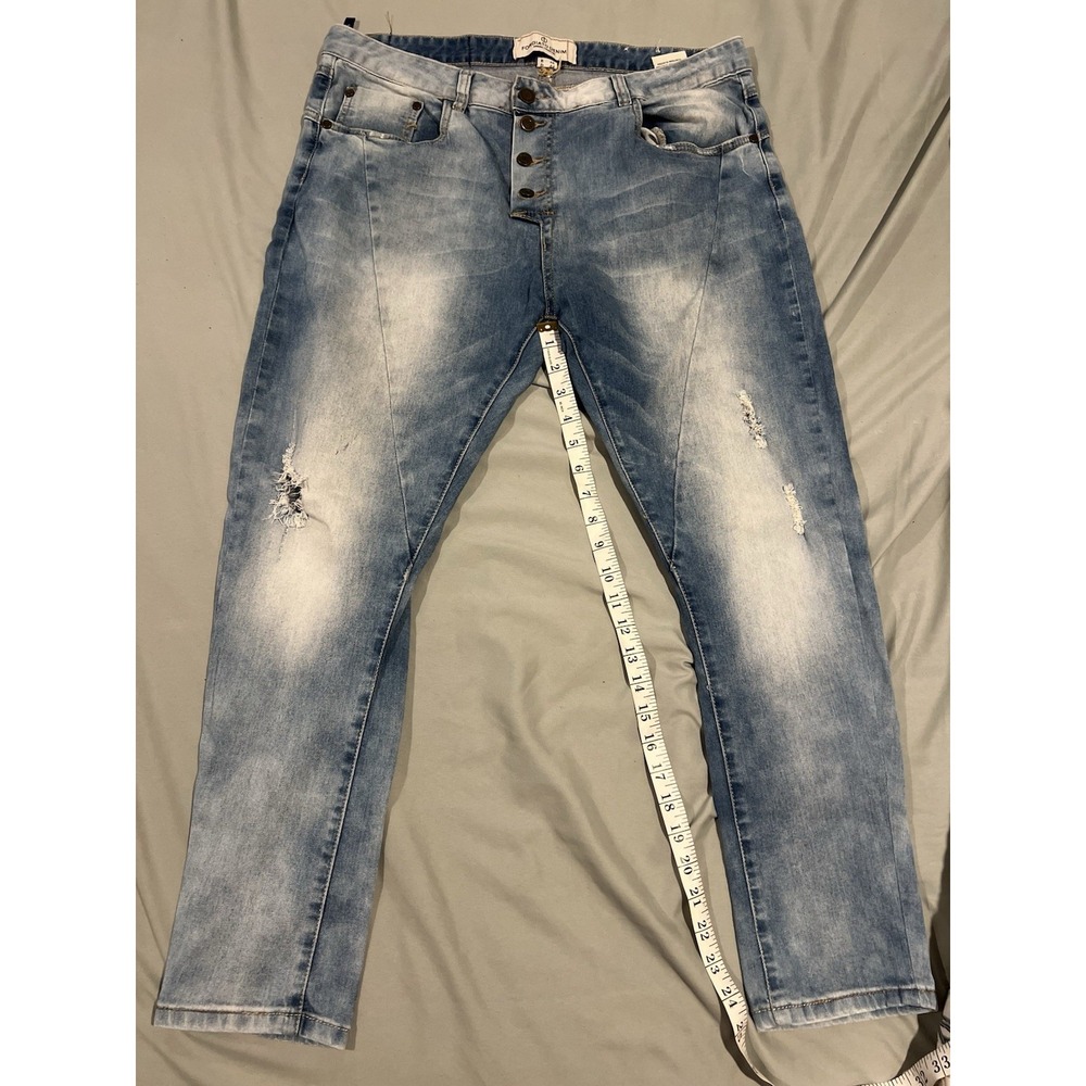 Forgiato Denim Size‎ 36 Men's Blue Jeans Button Fly